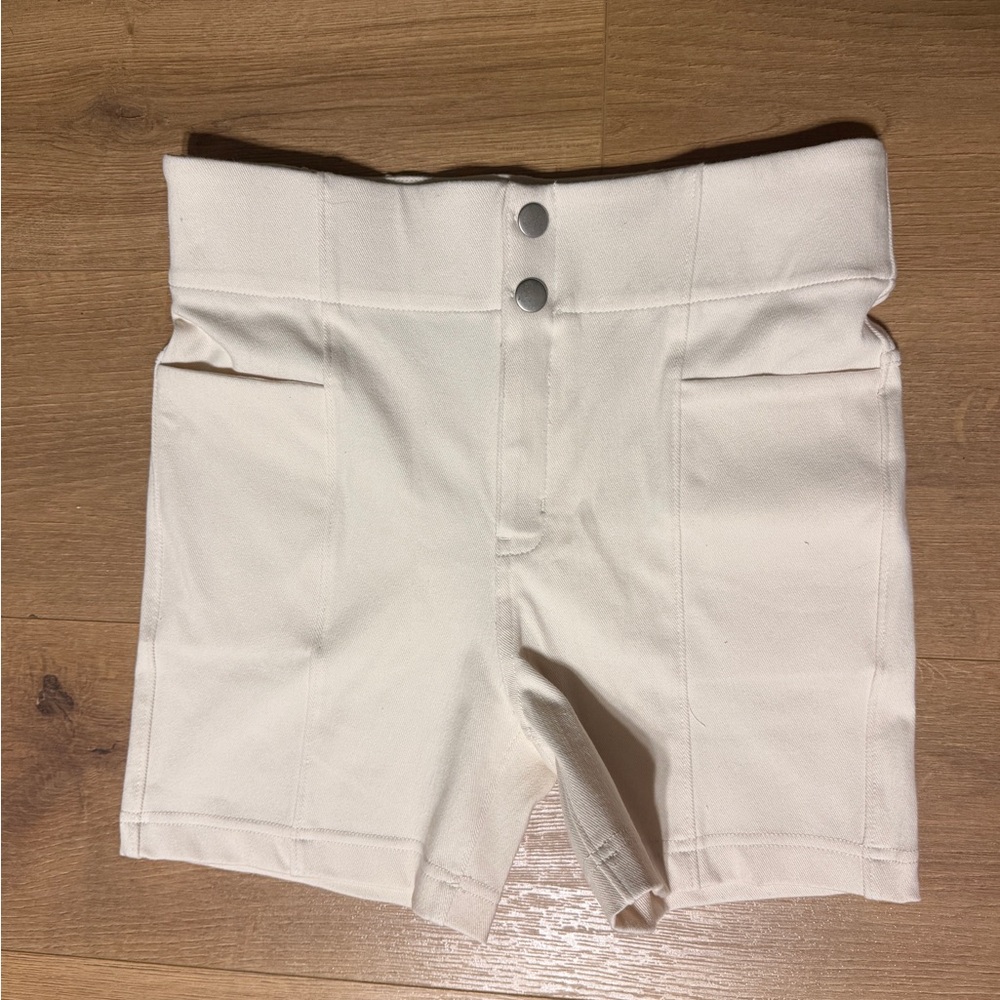 Rae Mode - High-Rise White Women’s Stretch Shorts